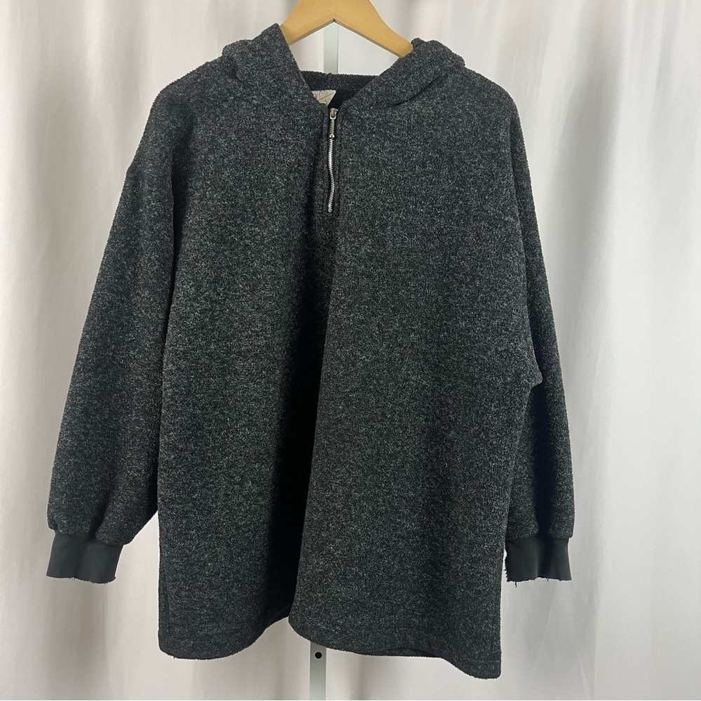 Hanna Andersson Small Medium Hooded Pullover Fleeve Half Zip Boxy Fall Winter